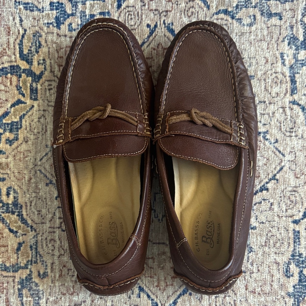 G.H. Bass & Co. Men's Rich Brown Leather Loafers